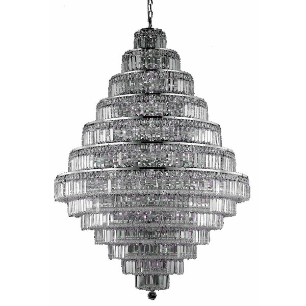 Maxim Chrome Thirty-Eight Light 42-Inch Thirteen-Tier Chandelier with Royal Cut Clear Crystal, image 1