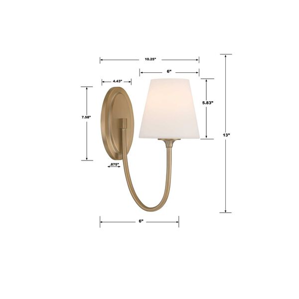 Juno Vibrant Gold One-Light Wall Sconce, image 3