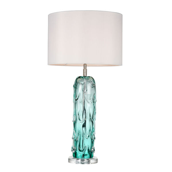 Ponchatrain Clear and Blue One-Light Table Lamp, image 1