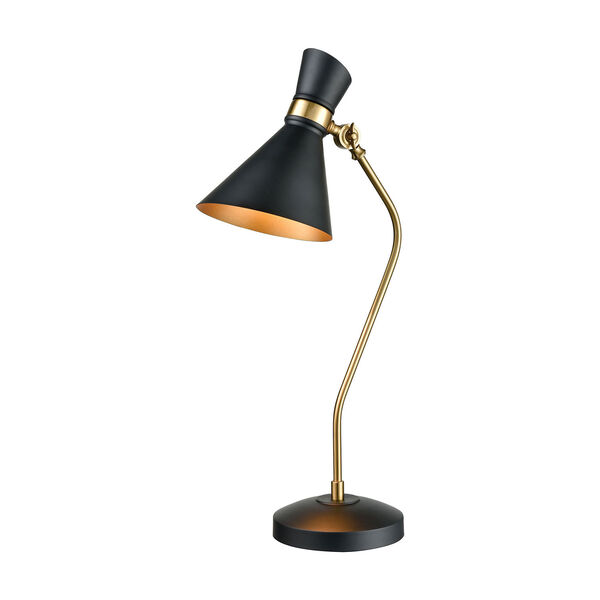 Virtuoso Black and New Aged Brass 29-Inch One-Light Table Lamp, image 1