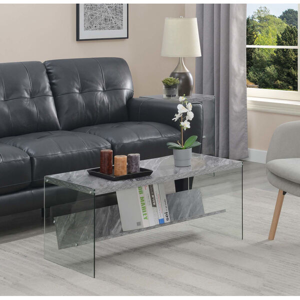 Soho Gray Marble Accent Coffee Table, image 1