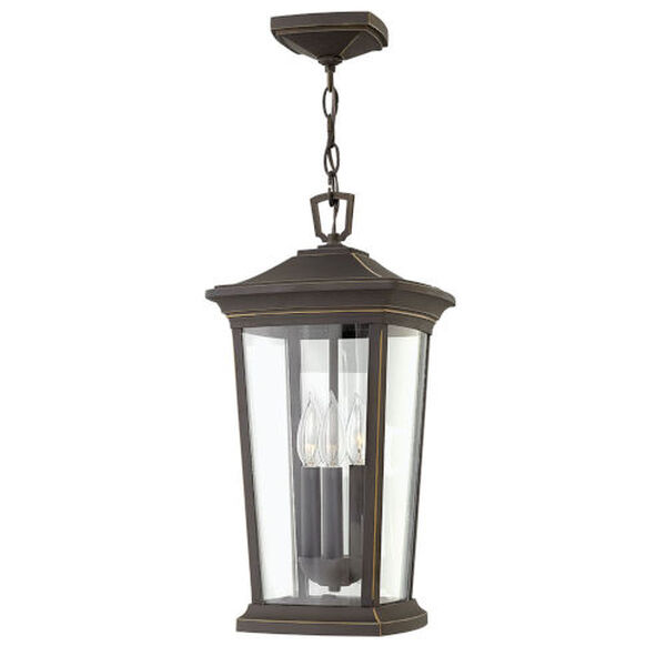 Bromley Oil Rubbed Bronze Three-Light Outdoor 19-Inch Hanging Light, image 4