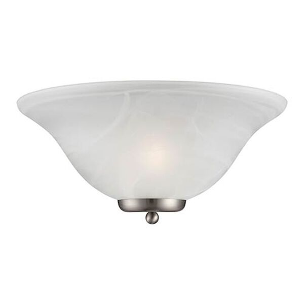 Ballerina Brushed Nickel One-Light Wall Sconce with Alabaster Glass, image 1