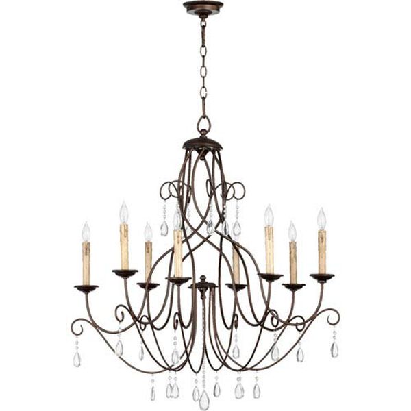 Cilia Oiled Bronze 32-Inch Eight Light Chandelier, image 1
