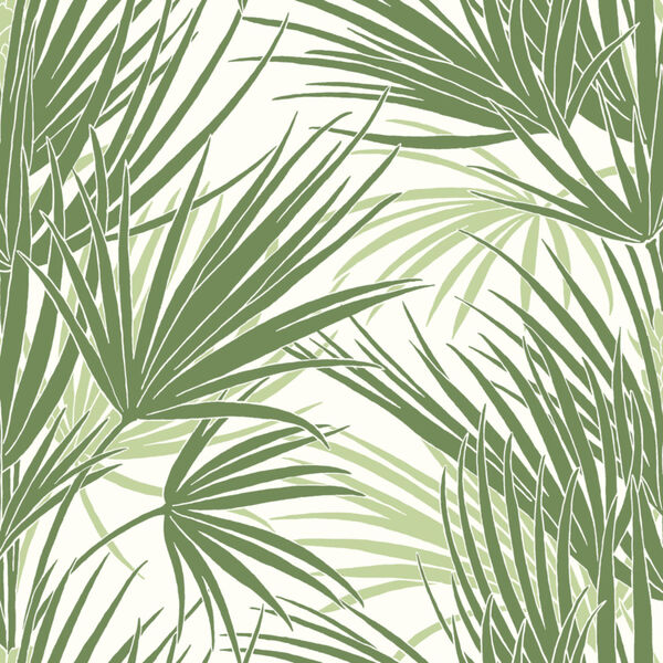 Silhouettes Green Palmetto Wallpaper, image 2