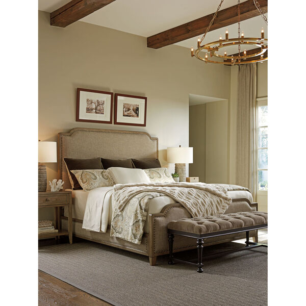 Cypress Point Gray Stone Harbour Upholstered Queen Bed, image 3