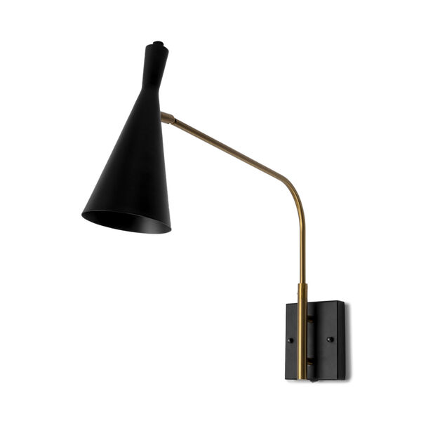 Tremont I Black and Gold One-Light Wall Sconce, image 1