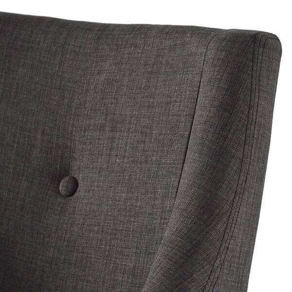 Century Dark Grey Linen Slope Arm Side Chair, Set of 2, image 4