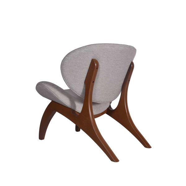 Modern Brown and Grey Accent Slipper Chair, image 3