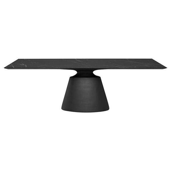 Taji Matte Black 93-Inch Dining Table with Rectangular Top, image 2