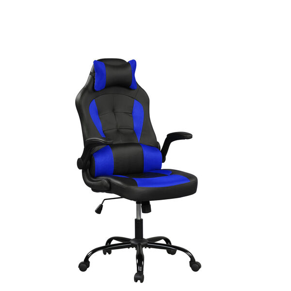 Victor Blue Gaming Office Chair with Faux Leather, image 4
