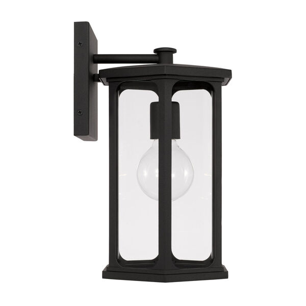 Walton Black Outdoor One-Light Wall Lantern with Clear Glass, image 6
