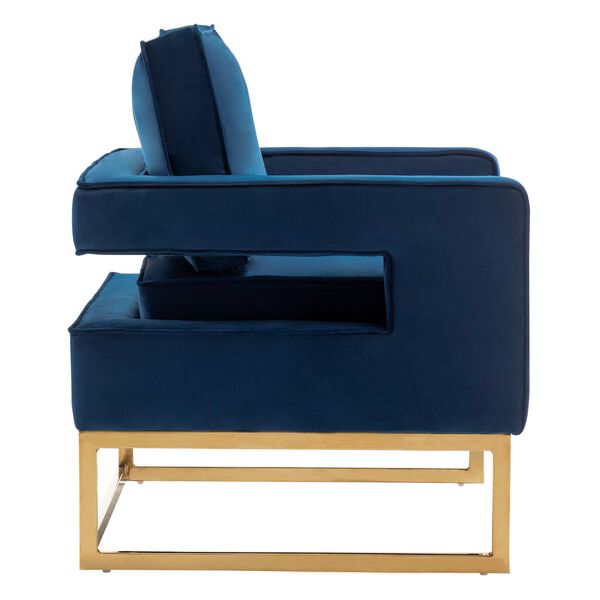 Blue Chair with Gold Frame, image 4