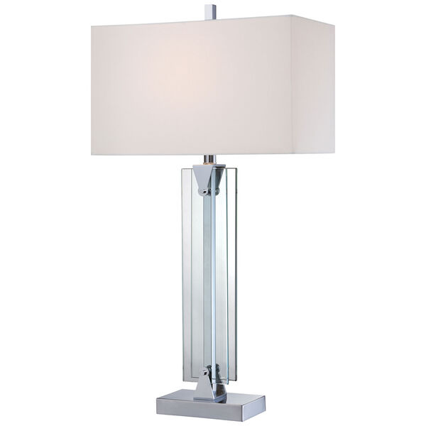 Chrome One-Light 31.5-Inch High Portable Table Lamp, image 1
