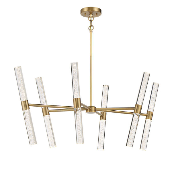 Arlon Warm Brass 12-Light Integrated LED Chandelier, image 4
