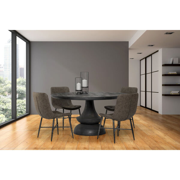 Crossman Charcoal Round Solid Wood Top Dining Table, image 3