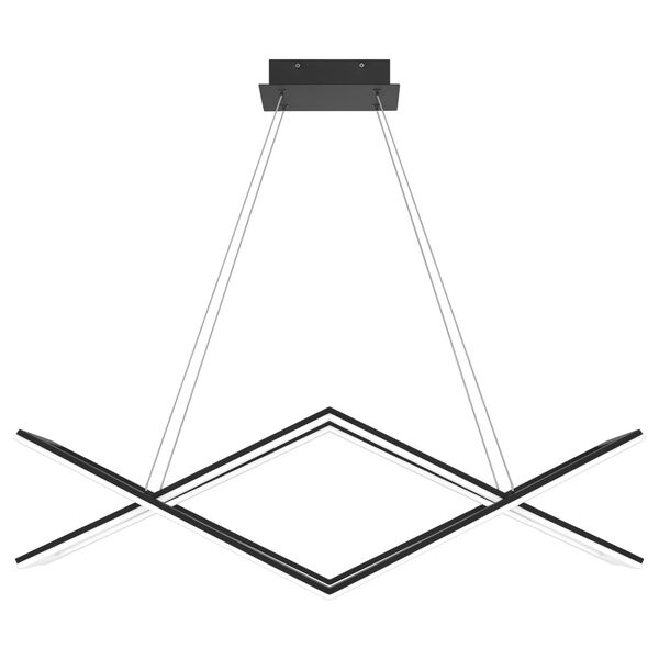 Newman Matte Black LED Chandelier, image 1