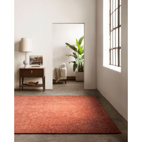 Crafted by Loloi Hawthorne Rust Rectangle: 7 Ft. 9 In. x 9 Ft. 9 In. Rug, image 3