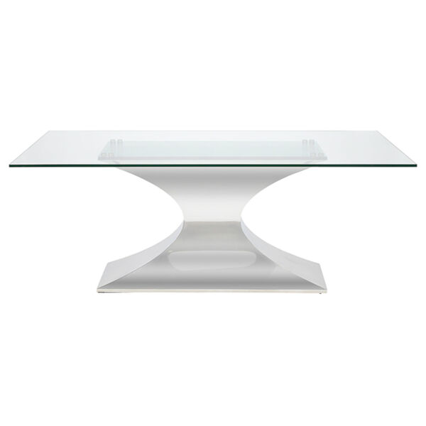 Praetorian Clear and Silver Dining Table, image 2