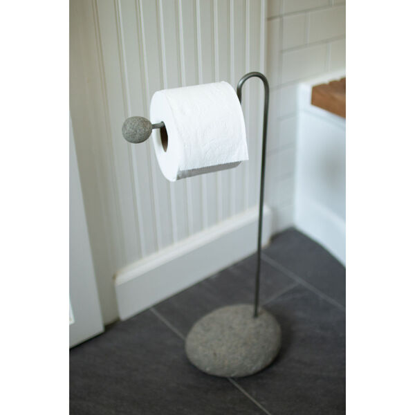 Brown Bathroom Toilet Paper Stand, image 1