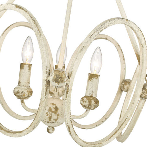 Charlotte Antique Ivory Three-Light Pendant, image 3