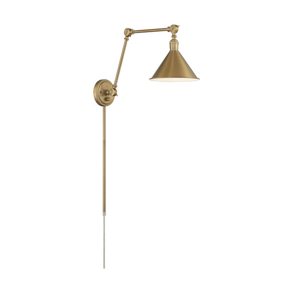 Delancey Brass Polished One-Light Adjustable Swing Arm Wall Sconce, image 5
