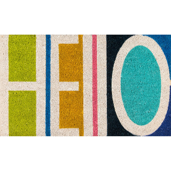 Aloha Hello Multicolor Rectangular: 1 Ft. 6 In. x 2 Ft. 6 In. Rug, image 1