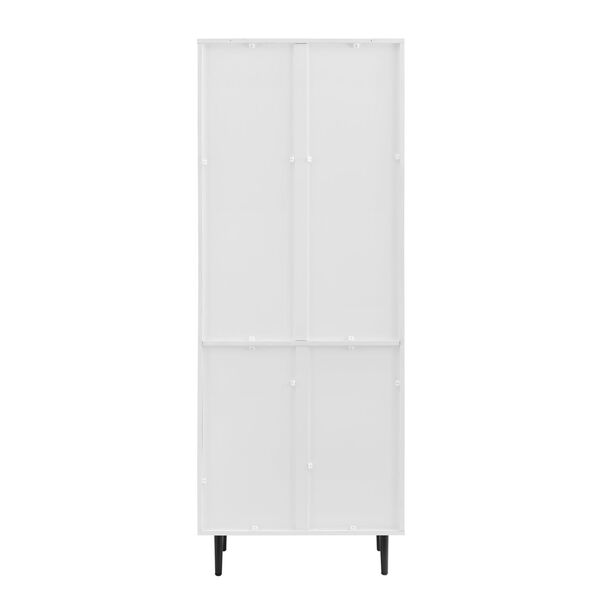 Hampton Solid White and Brown Bookmatch Door Two-Tone Hutch, image 6