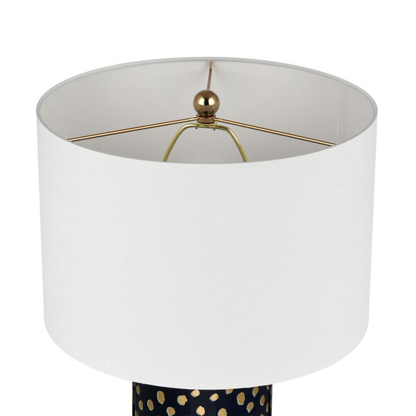 Signe Navy and Gold One-Light Table Lamp, image 3