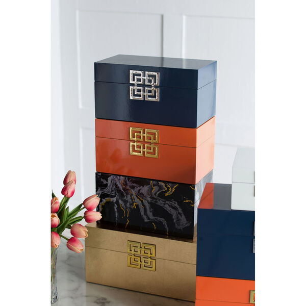 Orange Decorative Box ,Set of 2, image 6