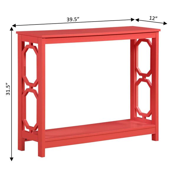 Omega Coral Console Table with Shelf, image 4