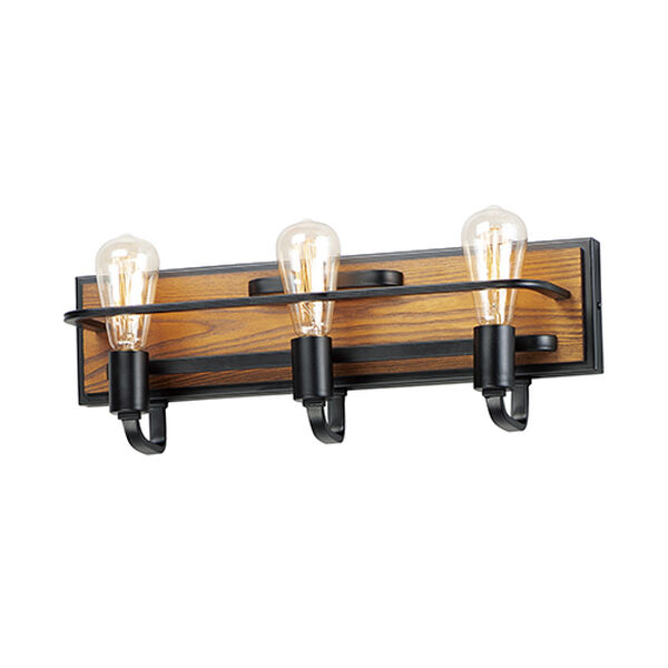 Black Forest Black and Ashbury Three-Light Wall Sconce, image 1