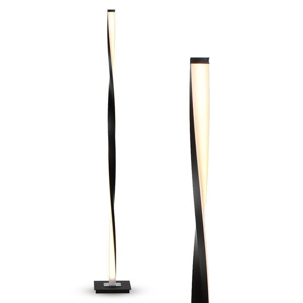 Helix Black Integrated LED Floor Lamp, image 1