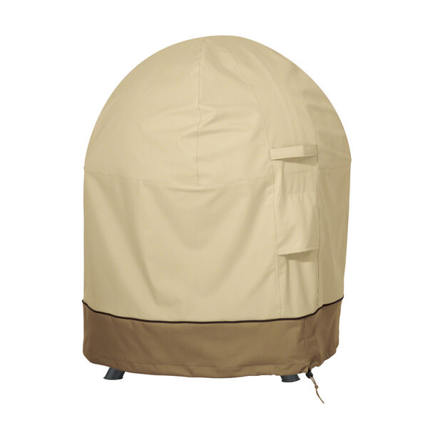 Ash Beige and Brown Globe Fire Pit Cover, image 1