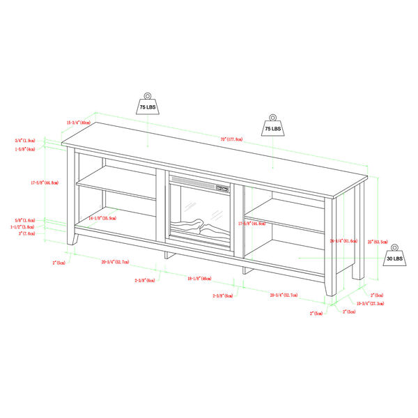 Simple Brushed white TV Cabinet, image 6