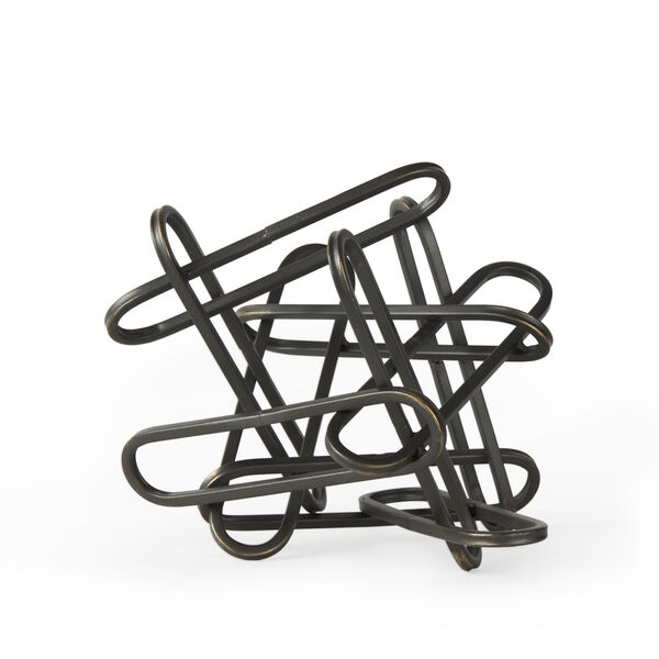 Henderson Black Eight-Inch Height Metal Paperclip Decorative Object, image 1