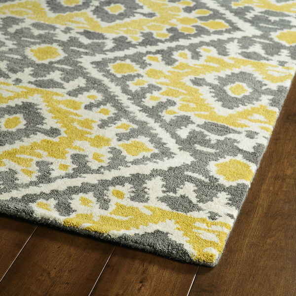 Global Inspirations Yellow Hand-Tufted 9Ft. x 12Ft. Rectangle Rug, image 2