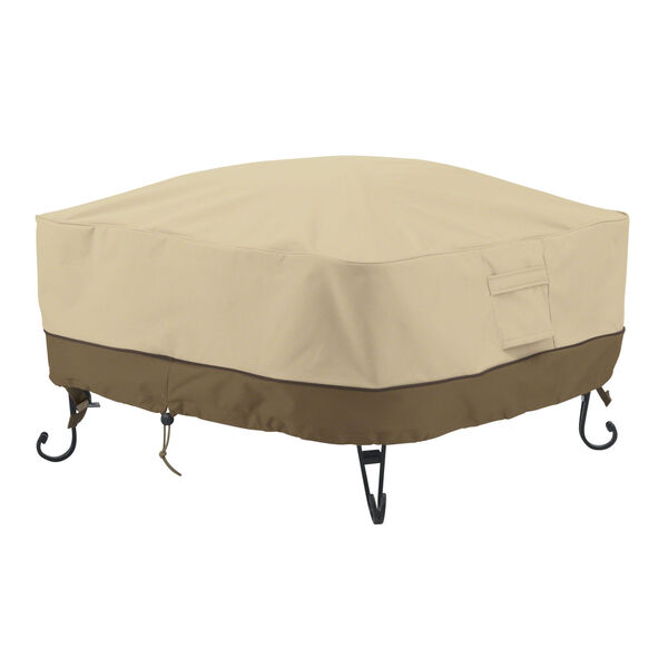 Ash Beige and Brown 30-Inch Full Coverage Square Fire Pit Cover, image 1