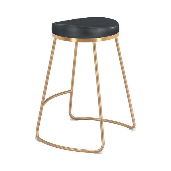 Bree Black and Gold Counter Stool, Set of Two, image 6