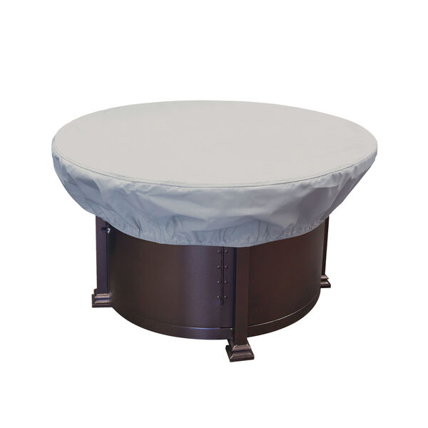 Gray 36-Inch Round Fire Pit Ottoman Patio Protective Cover, image 1