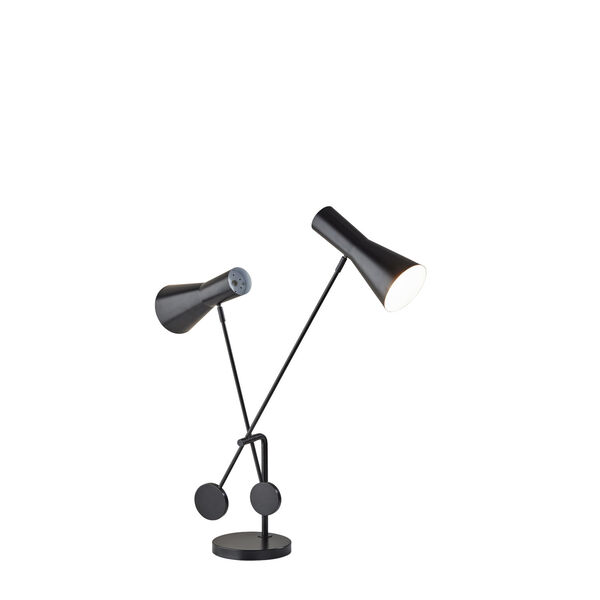 Bond Black Two-Light Desk Lamp, image 1