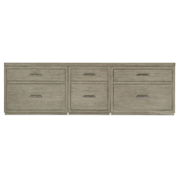 Linville Falls Smoked Gray 96-Inch Credenza with File and Two Lateral Files, image 4