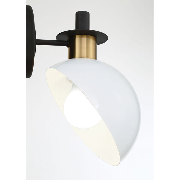 Gigi Matte Black and Aged Brass One-Light Wall Sconce, image 6