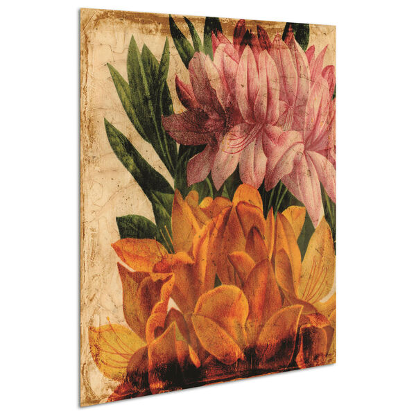 Vibrant Antique Lilies Frameless Free Floating Tempered Glass Graphic Wall Art, image 3