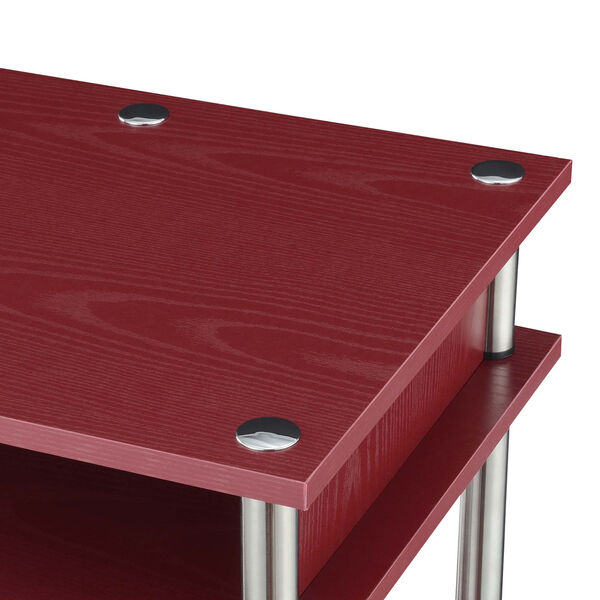 Designs2Go Dark Cranberry Red Student Desk with Shelves, image 5
