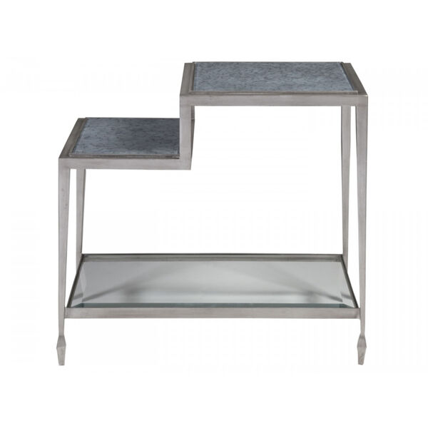 Signature Designs Antique Silver and Soft Gray Sashay Rectangle End Table, image 2