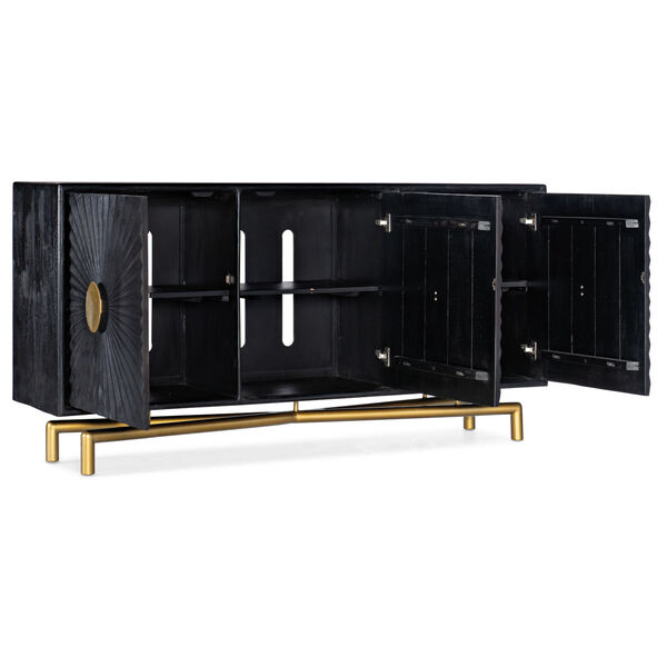 Black and Gold Entertainment Console, image 3