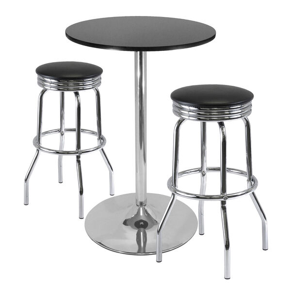 Summit 3-Piece Pub Table Set, 28-Inch Table and 2 Stools, image 1