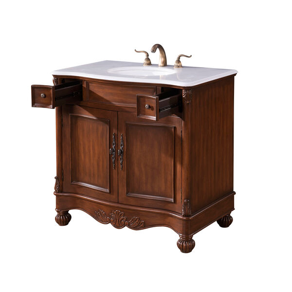 Windsor Teak 36-Inch Vanity Sink Set, image 3