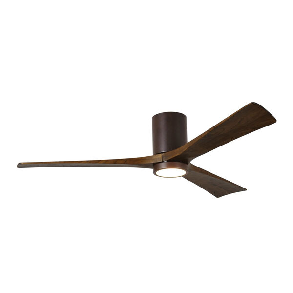 Irene-3HLK Textured Bronze 60-Inch Ceiling Fan with LED Light Kit and Walnut Tone Blades, image 1